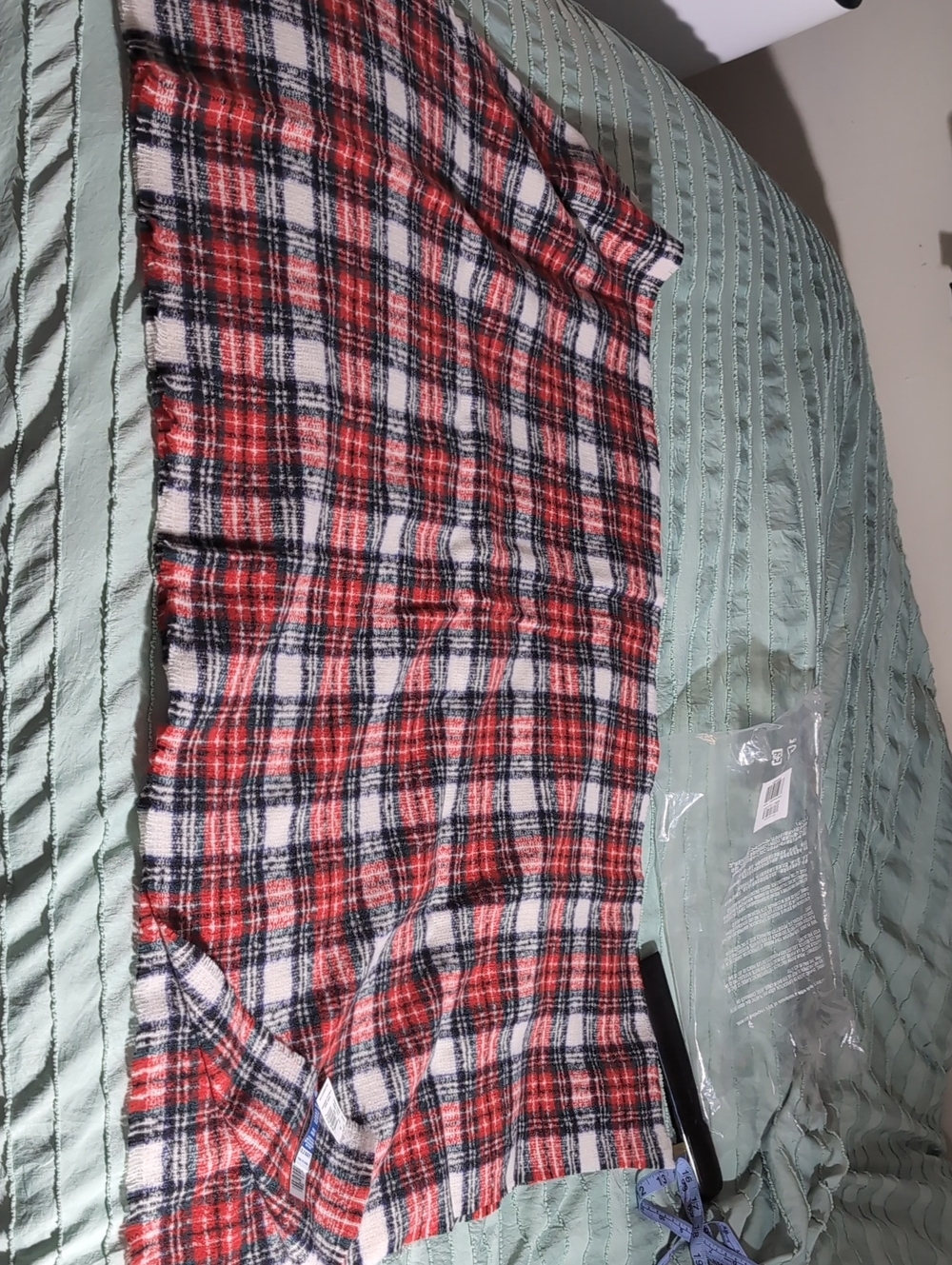 NWT Old Navy Red Plaid Scarf